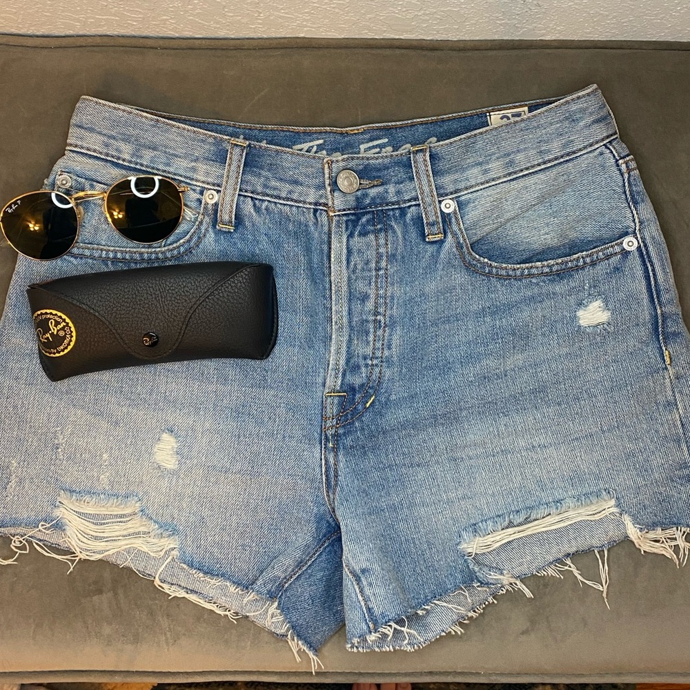 Free people cut off denim shorts